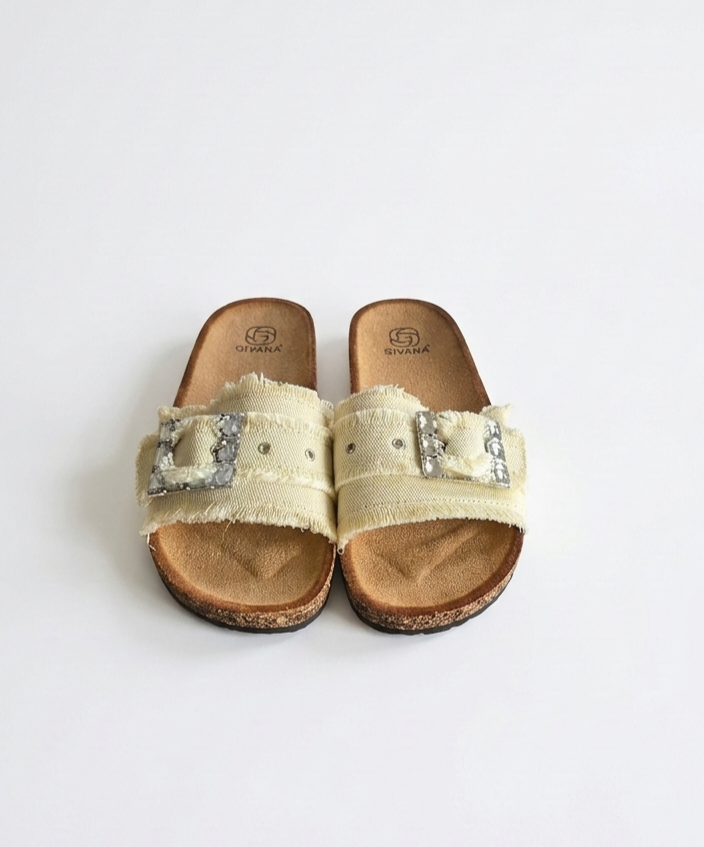 LaVéra - Damen-Pantoletten in Beige