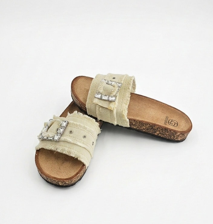 LaVéra - Damen-Pantoletten in Beige